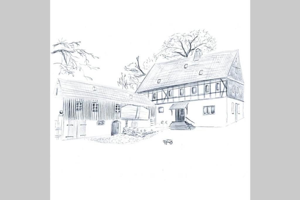 Mothsgut - Moderne Ferienwohnung Auf Dem Bauernhof Im Erzgebirge Oelsnitz  Extérieur photo
